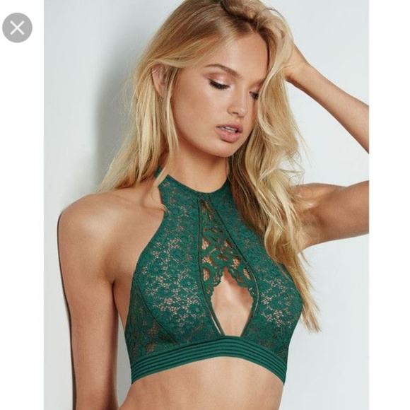 high neck keyhole bralette